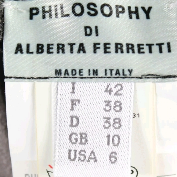 Philosophy Di Alberta Ferretti Black Gray Sequin L - Picture 5 of 8